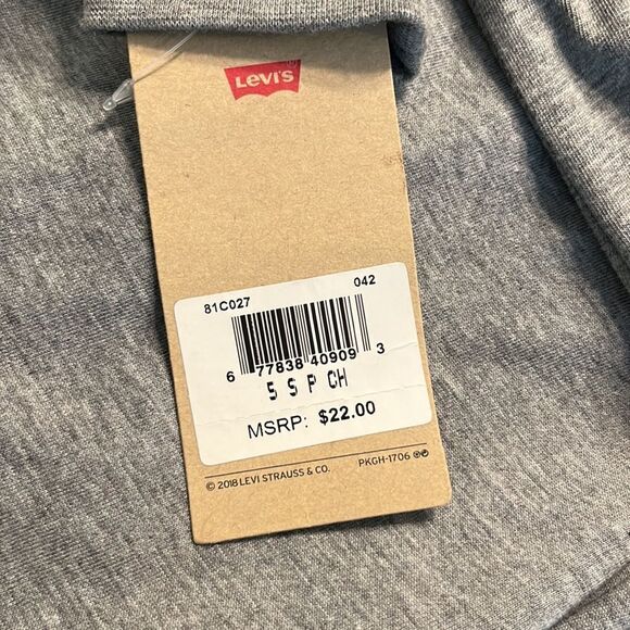 NWT Levi Gray Long Sleeved T-shirt, Size Youth Small - Picture 6 of 7